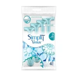 خودتراش ژیلت مدل Simply Venus دو لبه آبی بسته 4 عددی مناسب اصلاح بانوان