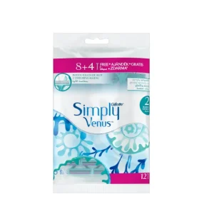 خودتراش ژیلت مدل Simply Venus دو لبه بسته 12 عددی مناسب اصلاح بانوانخودتراش ژیلت مدل Simply Venus دو لبه بسته 12 عددی مناسب اصلاح بانوان