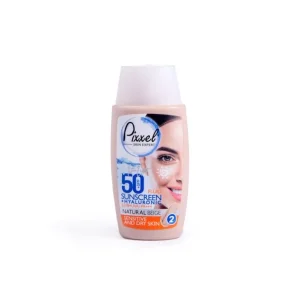کرم ضد آفتاب بژ طبیعی پیکسل SPF50 مناسب پوست خشک و حساس 50 میلی‌لیتر