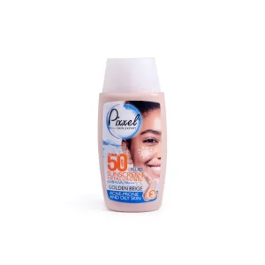کرم ضد آفتاب بژ طلایی پیکسل SPF50 مناسب پوست چرب و جوش‌دار 50 میلی‌لیتر
